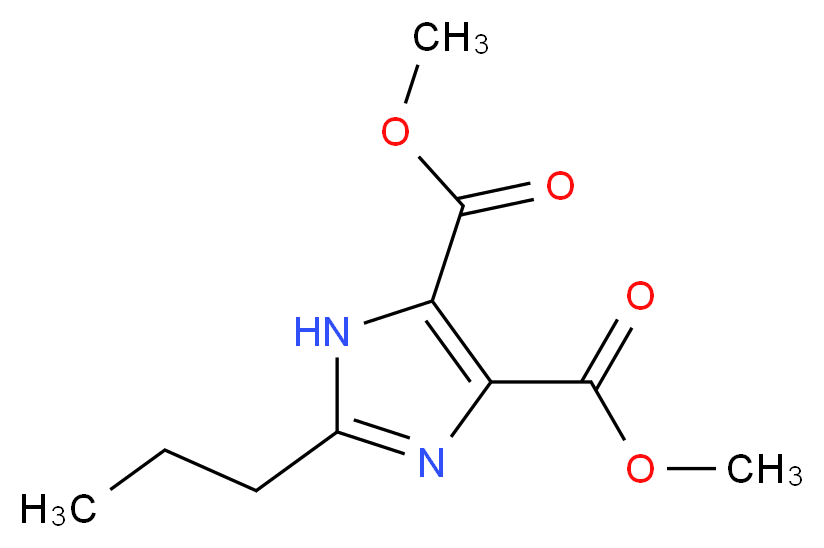 4,5-dimethyl 2-propyl-1H-imidazole-4,5-dicarboxylate_分子结构_CAS_124750-59-0