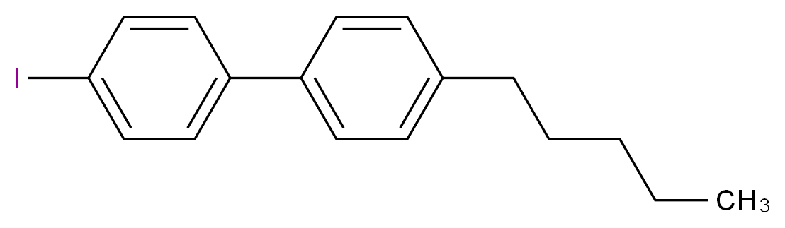 1-(4-iodophenyl)-4-pentylbenzene_分子结构_CAS_69971-79-5
