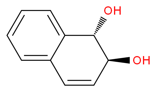 rac trans-1,2-Dihydroxy-1,2-dihydronaphthalene_分子结构_CAS_771-16-4)