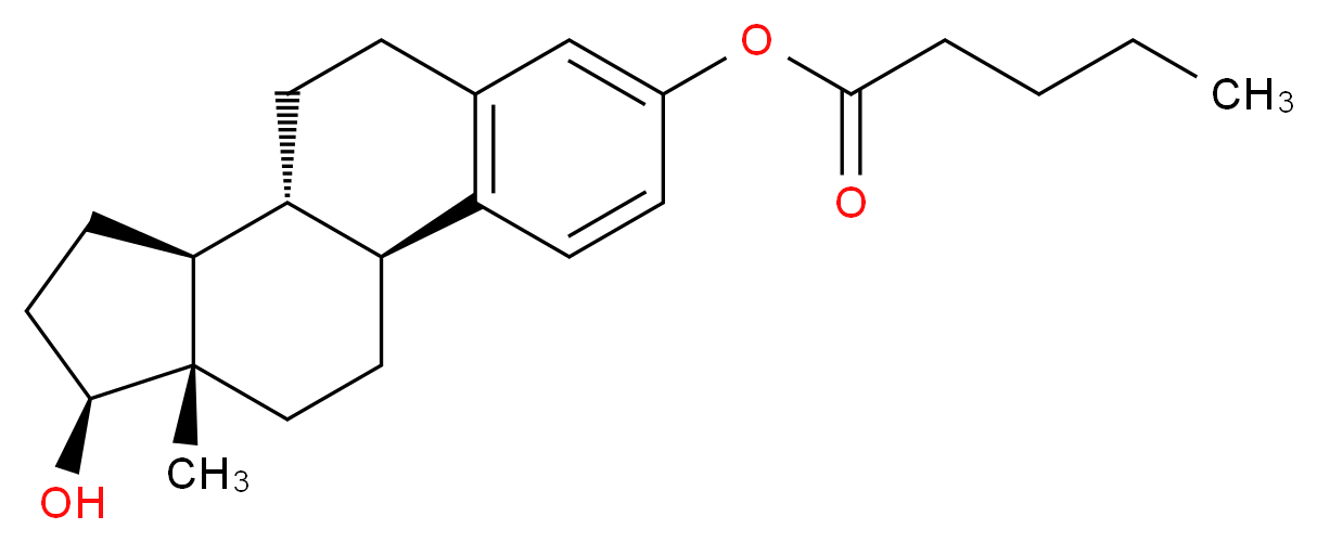 (1S,10R,11S,14S,15S)-14-hydroxy-15-methyltetracyclo[8.7.0.0<sup>2</sup>,<sup>7</sup>.0<sup>1</sup><sup>1</sup>,<sup>1</sup><sup>5</sup>]heptadeca-2(7),3,5-trien-5-yl pentanoate_分子结构_CAS_21881-45-8