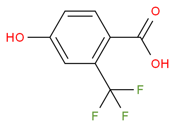 4-Hydroxy-2-(trifluoromethyl)benzoic acid 97%_分子结构_CAS_320-32-1)