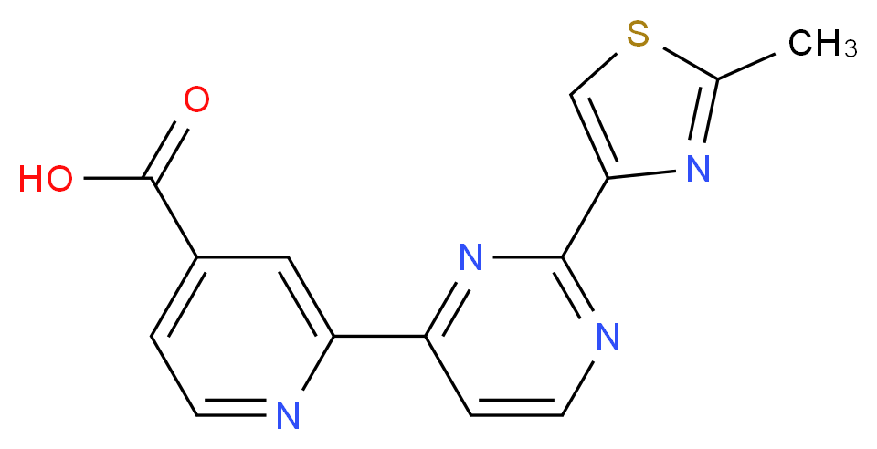 2-[2-(2-methyl-1,3-thiazol-4-yl)pyrimidin-4-yl]isonicotinic acid_分子结构_CAS_)