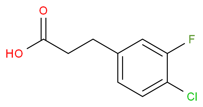 3-(4-chloro-3-fluorophenyl)propanoic acid_分子结构_CAS_881189-65-7