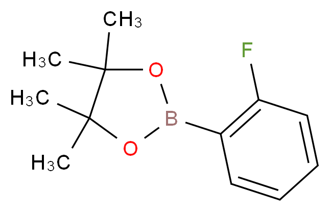 2-FLUOROPHENYLBORONIC ACID, PINACOL ESTER_分子结构_CAS_876062-39-4)