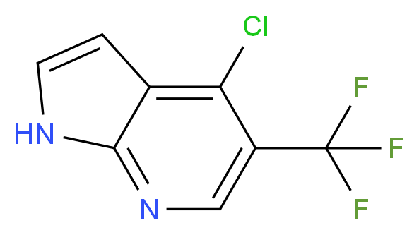 4-chloro-5-(trifluoromethyl)-1H-pyrrolo[2,3-b]pyridine_分子结构_CAS_1196507-58-0