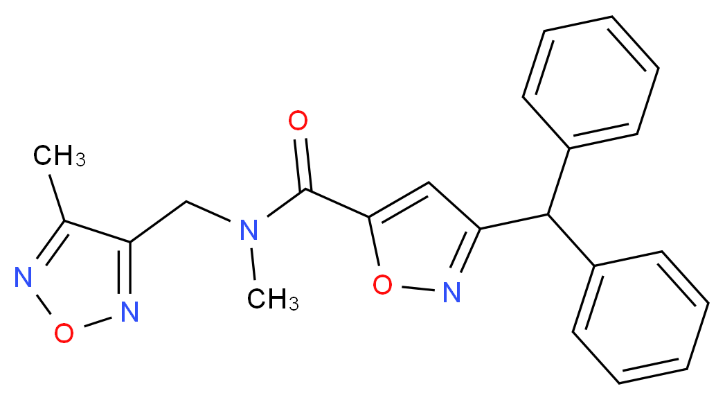 3-(diphenylmethyl)-N-methyl-N-[(4-methyl-1,2,5-oxadiazol-3-yl)methyl]-5-isoxazolecarboxamide_分子结构_CAS_)
