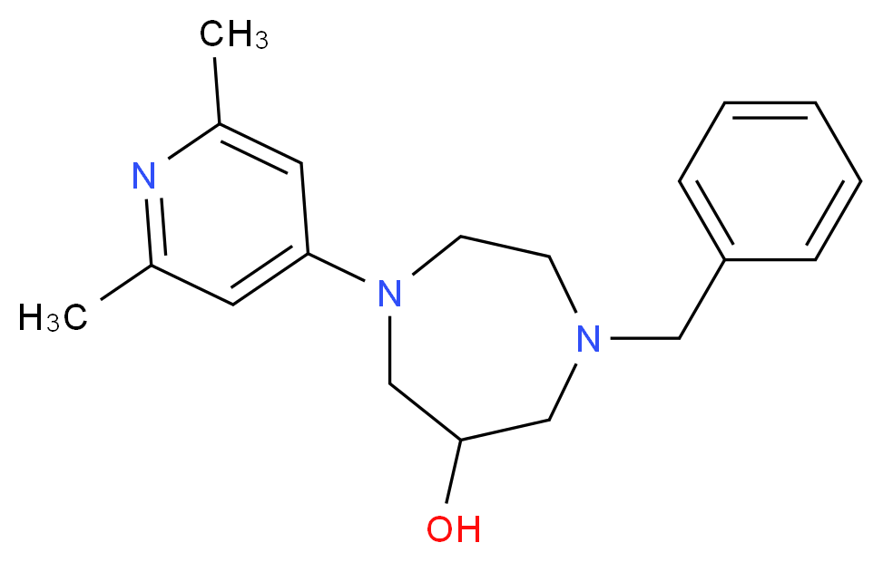 1-benzyl-4-(2,6-dimethyl-4-pyridinyl)-1,4-diazepan-6-ol_分子结构_CAS_)