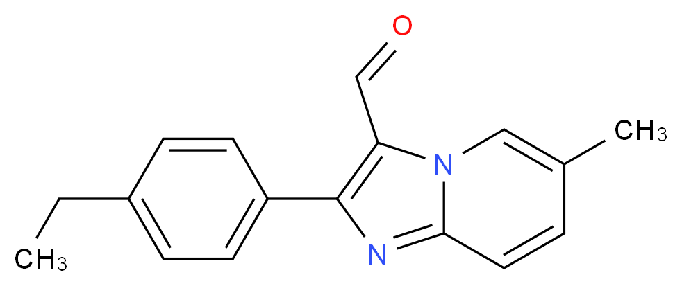 2-(4-Ethylphenyl)-6-methylimidazo[1,2-a]pyridine-3-carbaldehyde_分子结构_CAS_)