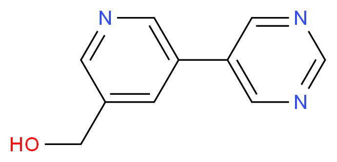 (5-(PyriMidin-5-yl)pyridin-3-yl)Methanol_分子结构_CAS_1346809-30-0)