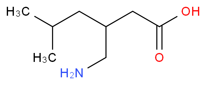 3-(Aminomethyl)-5-methylhexanoic acid_分子结构_CAS_128013-69-4)