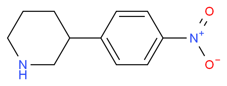 3-(4-nitrophenyl)piperidine_分子结构_CAS_19733-55-2
