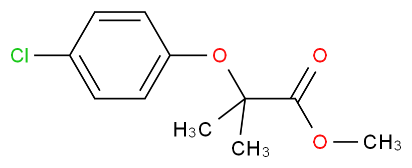 methyl 2-(4-chlorophenoxy)-2-methylpropanoate_分子结构_CAS_55162-41-9