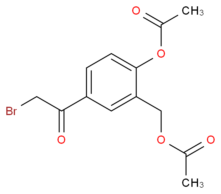 4-Acetoxy-3-acetoxymethyl-α-bromoacetophenone_分子结构_CAS_24085-07-2)