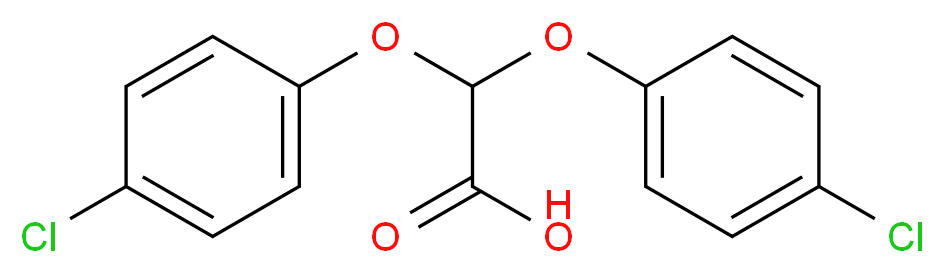 2,2-bis(4-chlorophenoxy)acetic acid_分子结构_CAS_29815-94-9