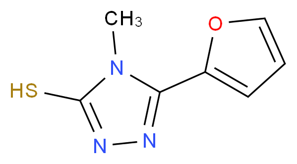 5-(furan-2-yl)-4-methyl-4H-1,2,4-triazole-3-thiol_分子结构_CAS_27106-14-5