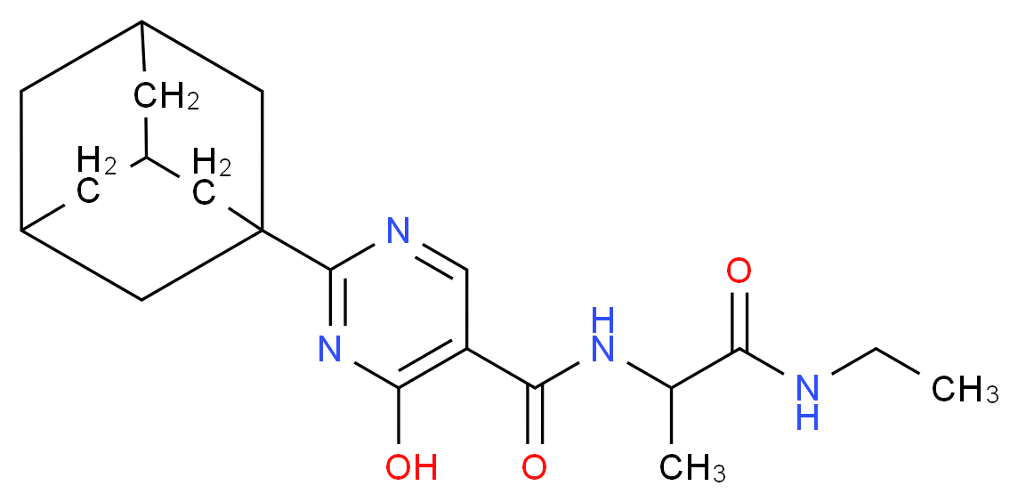 2-(1-adamantyl)-N-[2-(ethylamino)-1-methyl-2-oxoethyl]-4-hydroxypyrimidine-5-carboxamide_分子结构_CAS_)