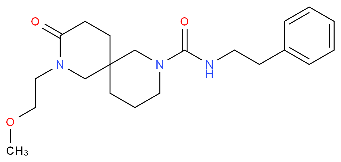 8-(2-methoxyethyl)-9-oxo-N-(2-phenylethyl)-2,8-diazaspiro[5.5]undecane-2-carboxamide_分子结构_CAS_)