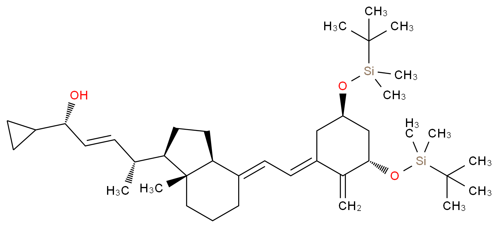 Bis-O-(tert-butyldimethylsilyl)-trans-calcipotriol_分子结构_CAS_112849-27-1)