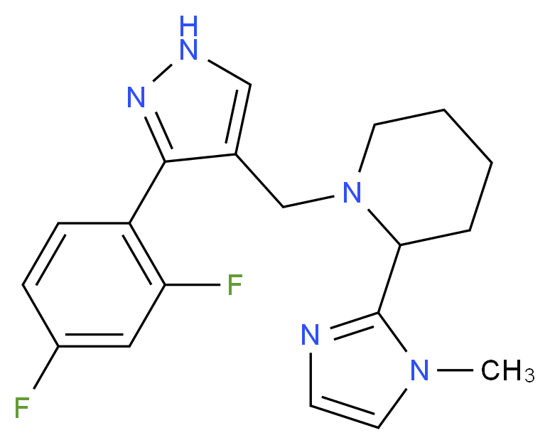 1-{[3-(2,4-difluorophenyl)-1H-pyrazol-4-yl]methyl}-2-(1-methyl-1H-imidazol-2-yl)piperidine_分子结构_CAS_)