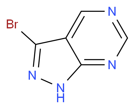 3-bromo-1H-pyrazolo[3,4-d]pyrimidine_分子结构_CAS_1251033-27-8