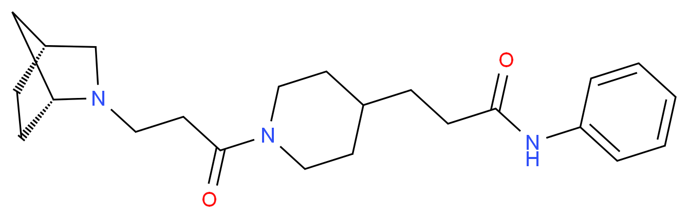 3-(1-{3-[(1R*,4R*)-2-azabicyclo[2.2.1]hept-2-yl]propanoyl}-4-piperidinyl)-N-phenylpropanamide_分子结构_CAS_)