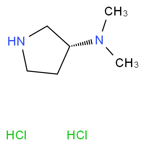 (3R)-N,N-dimethylpyrrolidin-3-amine dihydrochloride_分子结构_CAS_864448-61-3