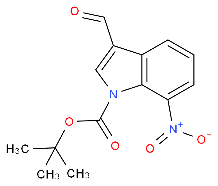 7-Nitroindole-3-carboxaldehyde, N-BOC protected 98%_分子结构_CAS_)