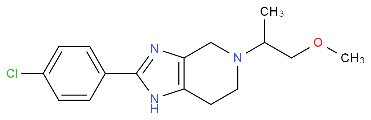 2-(4-chlorophenyl)-5-(2-methoxy-1-methylethyl)-4,5,6,7-tetrahydro-1H-imidazo[4,5-c]pyridine_分子结构_CAS_)
