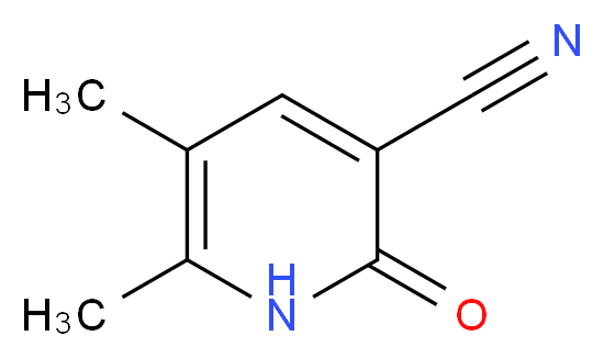 5,6-dimethyl-2-oxo-1,2-dihydropyridine-3-carbonitrile_分子结构_CAS_72716-80-4