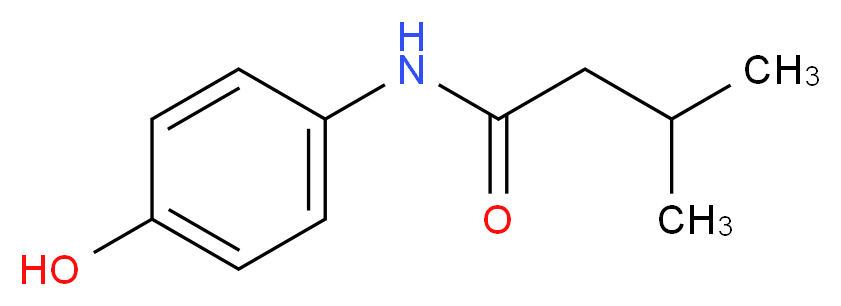 N-(4-hydroxyphenyl)-3-methylbutanamide_分子结构_CAS_723755-75-7