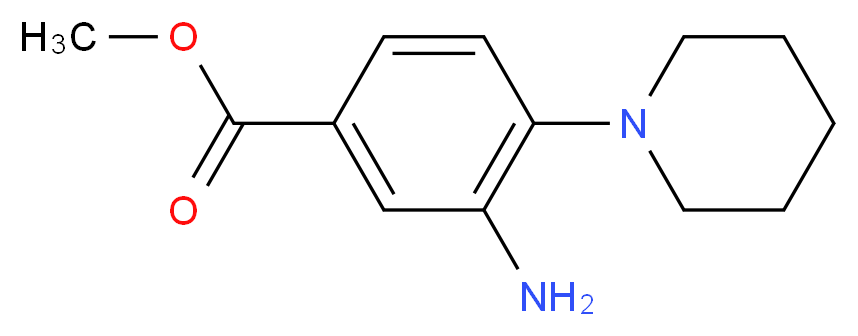 methyl 3-amino-4-(piperidin-1-yl)benzoate_分子结构_CAS_696616-81-6