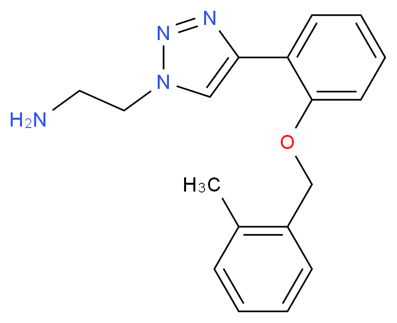 2-(4-{2-[(2-methylbenzyl)oxy]phenyl}-1H-1,2,3-triazol-1-yl)ethanamine_分子结构_CAS_)