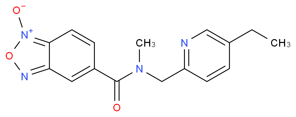 N-[(5-ethylpyridin-2-yl)methyl]-N-methyl-2,1,3-benzoxadiazole-5-carboxamide 1-oxide_分子结构_CAS_)