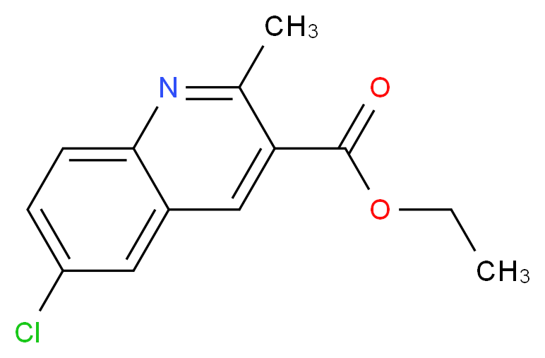 6-CHLORO-2-METHYLQUINOLINE-3-CARBOXYLIC ACID ETHYL ESTER_分子结构_CAS_114858-39-8)