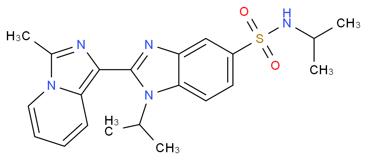 N,1-diisopropyl-2-(3-methylimidazo[1,5-a]pyridin-1-yl)-1H-benzimidazole-5-sulfonamide_分子结构_CAS_)