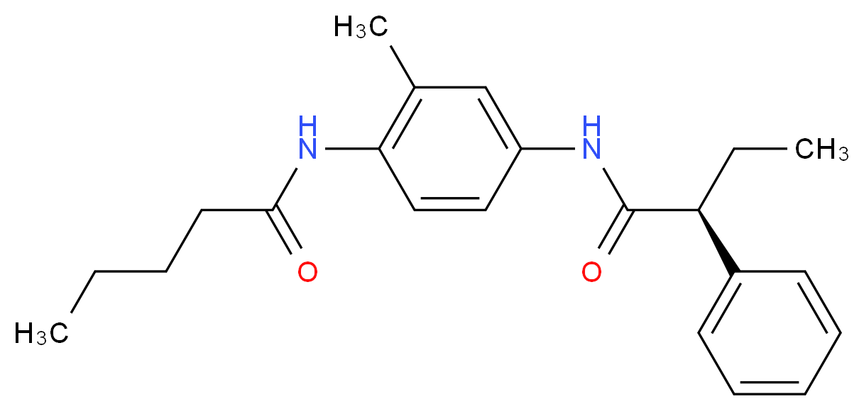 N-(2-methyl-4-{[(2S)-2-phenylbutanoyl]amino}phenyl)pentanamide_分子结构_CAS_)