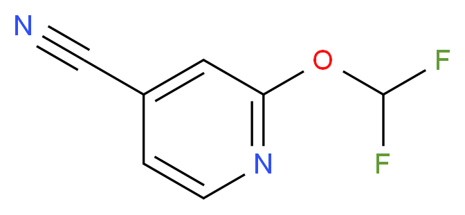 2-(difluoromethoxy)pyridine-4-carbonitrile_分子结构_CAS_943845-24-7