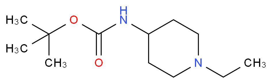 tert-butyl N-(1-ethylpiperidin-4-yl)carbamate_分子结构_CAS_534595-56-7