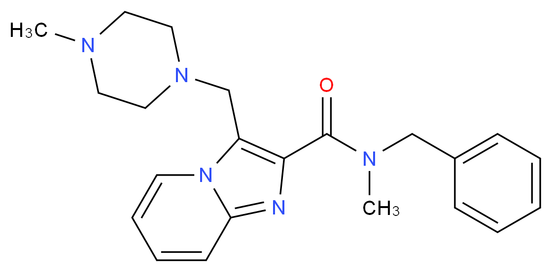 N-benzyl-N-methyl-3-[(4-methylpiperazin-1-yl)methyl]imidazo[1,2-a]pyridine-2-carboxamide_分子结构_CAS_)