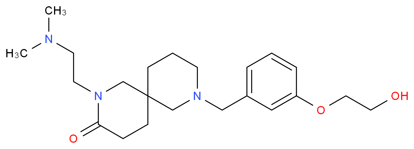 2-[2-(dimethylamino)ethyl]-8-[3-(2-hydroxyethoxy)benzyl]-2,8-diazaspiro[5.5]undecan-3-one_分子结构_CAS_)