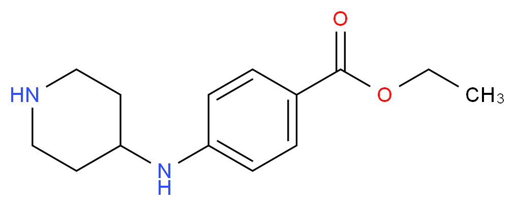 ethyl 4-[(piperidin-4-yl)amino]benzoate_分子结构_CAS_886362-80-7