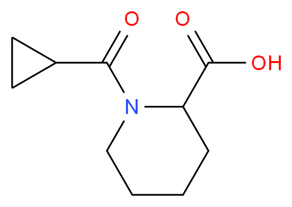 1-(Cyclopropylcarbonyl)-2-piperidine-carboxylic acid_分子结构_CAS_)