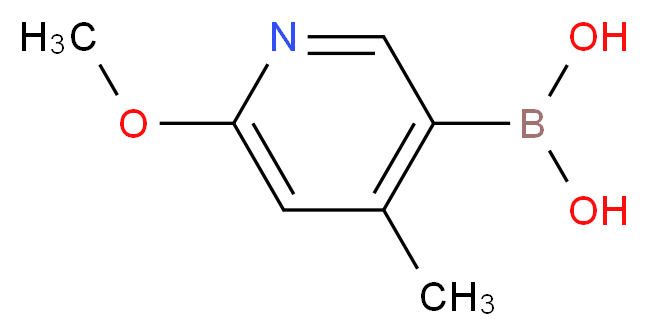 (6-methoxy-4-methylpyridin-3-yl)boronic acid_分子结构_CAS_503184-35-8