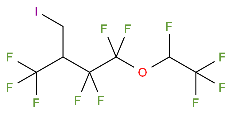 1,1,2,2,4,4,4-heptafluoro-3-(iodomethyl)-1-(1,2,2,2-tetrafluoroethoxy)butane_分子结构_CAS_25080-20-0