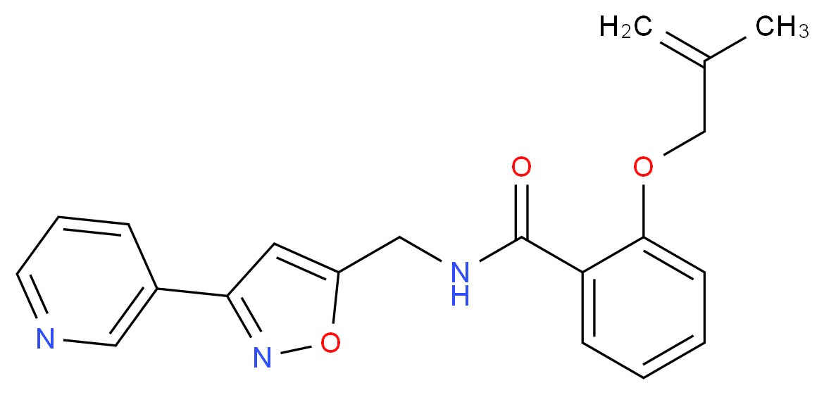 2-[(2-methylprop-2-en-1-yl)oxy]-N-[(3-pyridin-3-ylisoxazol-5-yl)methyl]benzamide_分子结构_CAS_)