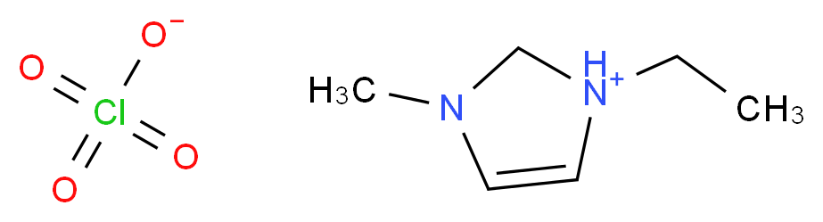 1-ethyl-3-methyl-2,3-dihydro-1H-imidazol-1-ium perchlorate_分子结构_CAS_65039-04-5