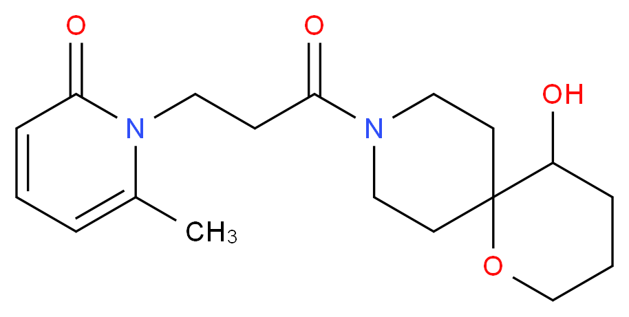 1-[3-(5-hydroxy-1-oxa-9-azaspiro[5.5]undec-9-yl)-3-oxopropyl]-6-methyl-2(1H)-pyridinone_分子结构_CAS_)