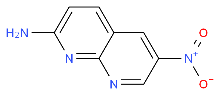 6-nitro-1,8-naphthyridin-2-amine_分子结构_CAS_64874-39-1