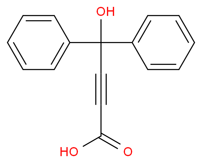 4-hydroxy-4,4-diphenylbut-2-ynoic acid_分子结构_CAS_29262-25-7)