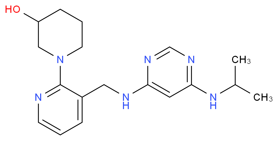 1-[3-({[6-(isopropylamino)pyrimidin-4-yl]amino}methyl)pyridin-2-yl]piperidin-3-ol_分子结构_CAS_)
